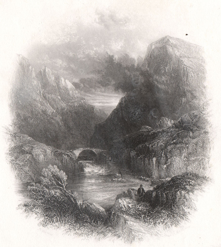 The Gap of Dunloe. At the Lakes of Killarney. Ireland 1835 old antique print
